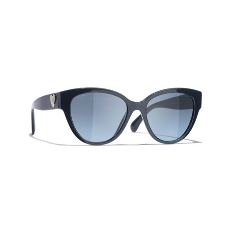 chanel butterfly sunglasses ch5417|Butterfly Sunglasses Acetate & Metal Blue & Gray. Lenses: Blue .